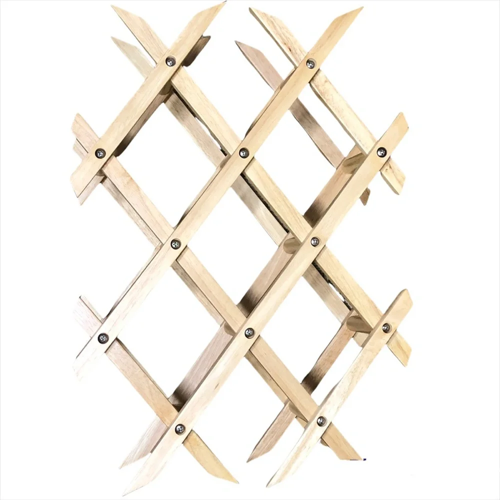 Wooden Folding Collapsible Wine Bottle Rack Holder Storage